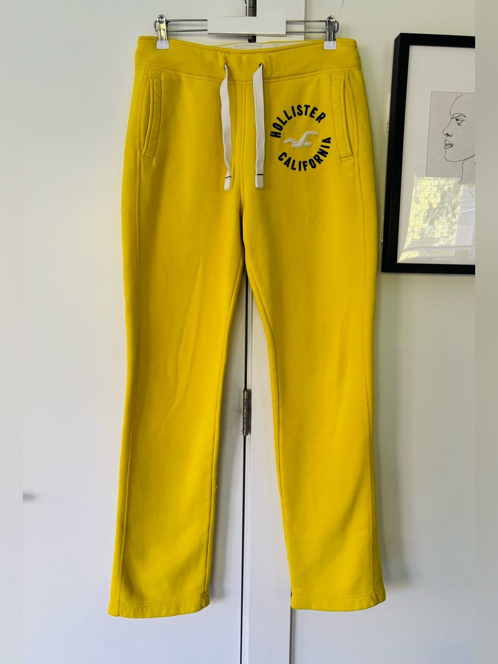 Hollister Surf Co Yellow Comfy Sweatpants size small